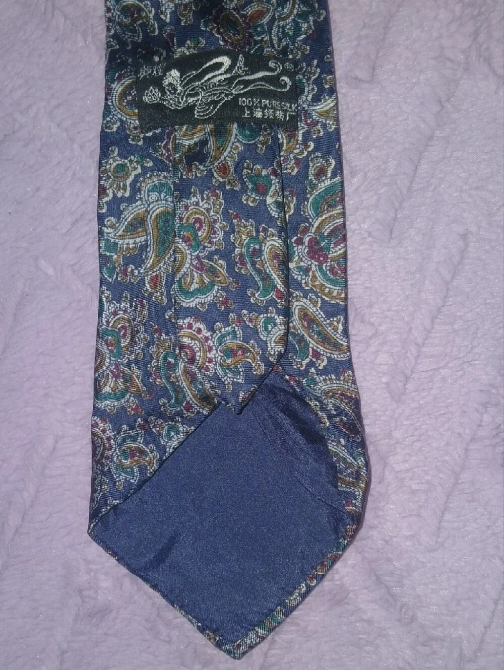 Vintage Dunhuang Paisley 100% Pure Silk Tie